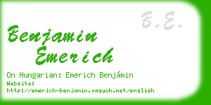 benjamin emerich business card